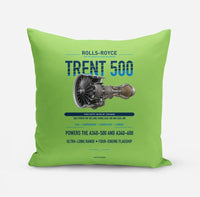 Thumbnail for TRENT 500 design on light green pillow