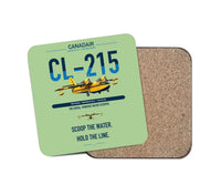 Thumbnail for Canadair CL-215 design on light green 1 piece coaster