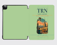 Thumbnail for Turin Airport (TRN) design on light green ipad tablet case