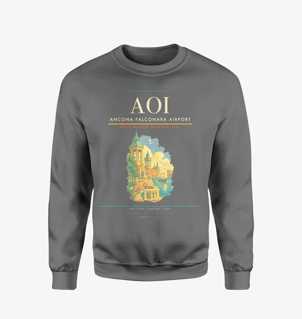 Ancona Falconara Airport AOI Sweatshirt - Gray