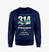 Thumbnail for Boeing 314 Clipper design on navy blue sweatshirt