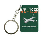 Thumbnail for WC-135R Constant Phoenix design on dark green designed key chain, double-side print