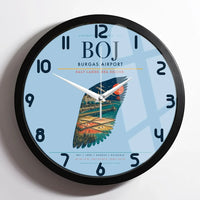 Thumbnail for Burgas Airport BOJ Wall-Clock Framed - Light Blue