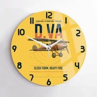 Thumbnail for Albatros D.Va design on yellow no frame wall clock