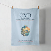 Thumbnail for Bandaranaike International Airport Colombo (CMB) design on light blue towel