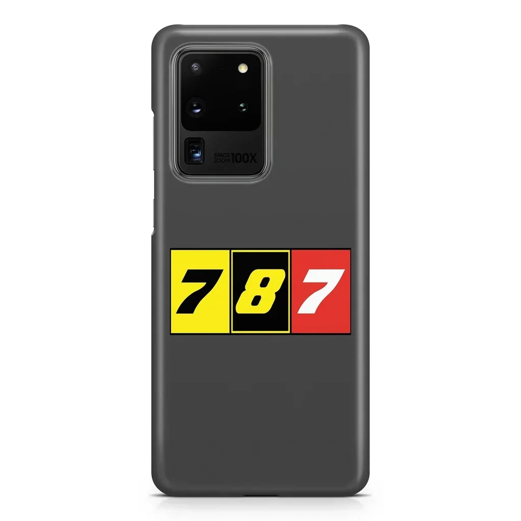 Flat Colourful 787 Samsung Case - Gray