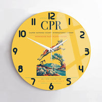Thumbnail for Casper–Natrona County International Airport (CPR) design on yellow no frame wall clock