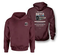 Thumbnail for BR710 design on dark red hoodie