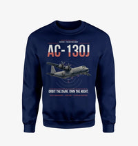 Thumbnail for AC-130J Ghostrider design on navy blue sweatshirt