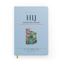 Thumbnail for Hiroshima Airport (HIJ) design on light blue notebook