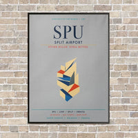 Thumbnail for Split Airport SPU vertical canvas print - framed - light gray background