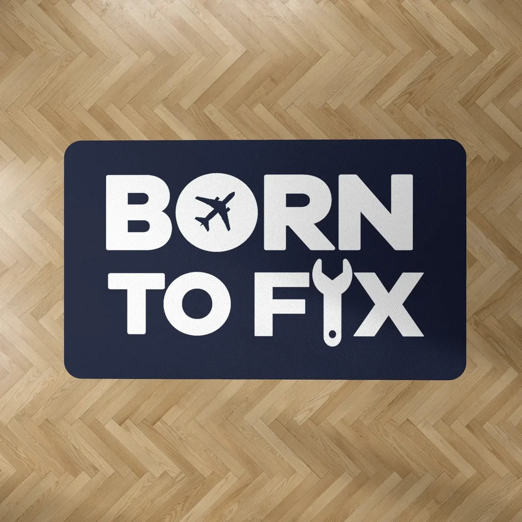 Born To Fix Airplanes Floor Mat - view 4
