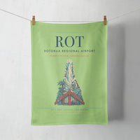 Thumbnail for Rotorua Regional Airport (ROT) design on light green towel