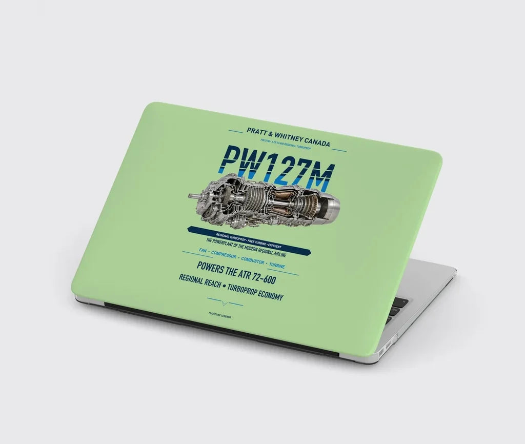 PW127M design on light green MacBook case