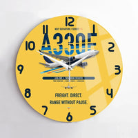 Thumbnail for Airbus A330-200F design on yellow no frame wall clock