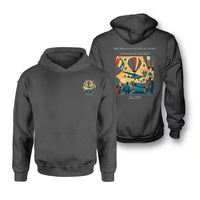 Thumbnail for VINTAGE G4394 - The Balloon Festival Dawn - Double-Side Hoodie design on darkgray double side