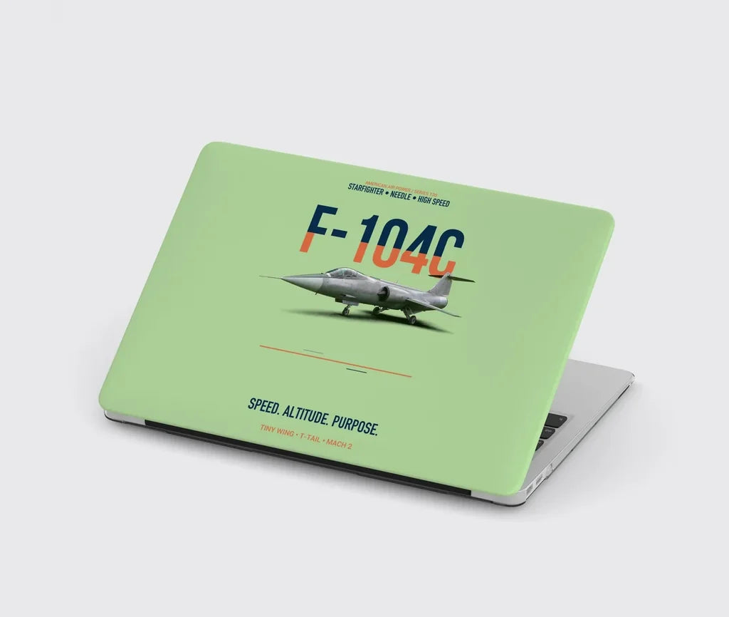 F-104C Starfighter Speed In A Straight Line design on light green MacBook case