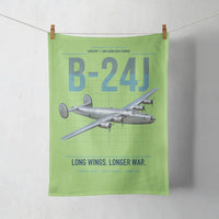 Thumbnail for B-24J Liberator design on light green towel