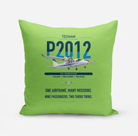 Thumbnail for Tecnam P2012 Traveller design on light green pillow