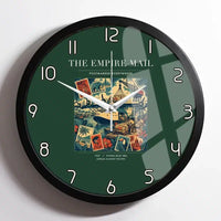 Thumbnail for VINTAGE G4073 - The Empire Mail - Designed Wall Clocks design on darkgreen framed