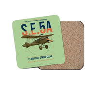 Thumbnail for Royal Aircraft Factory S.E.5a design on light green 1 piece coaster