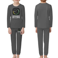 Thumbnail for Speed Is Life children pajamas - Gray