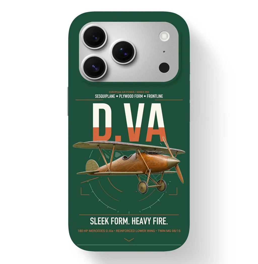 Albatros D.Va design on dark green magsafe iphone case, for iPhone 17 Pro