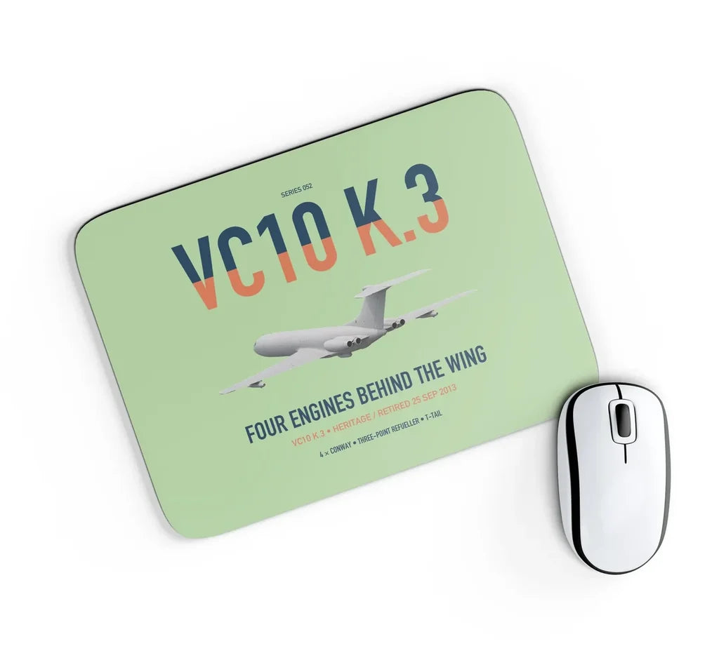 Vickers VC10 K.3 design on light green rectangle mouse pad