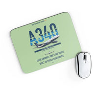 Thumbnail for Airbus A340-200 design on light green rectangle mouse pad