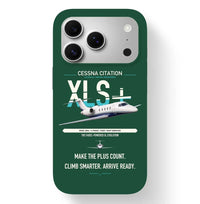 Thumbnail for Cessna Citation XLSPlus design on dark green magsafe iphone case, for iPhone 17 Pro