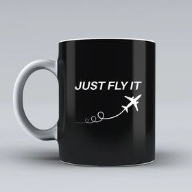 Just Fly It Ceramic White Mugs