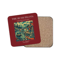 Thumbnail for The Bush Pilots - Designed Coasters design on dark red 1-piece