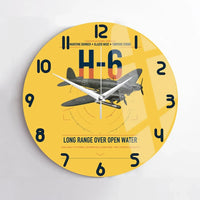 Thumbnail for Heinkel He 111H-6 design on yellow no frame wall clock