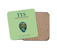 Thumbnail for McGhee Tyson Airport Knoxville (TYS) design on light green 1 piece coaster