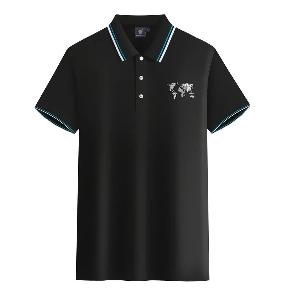 Customisable World Map Polo Shirt - view 4