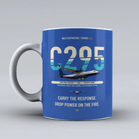 Thumbnail for C295 Firefighter Mug design on blue airbus