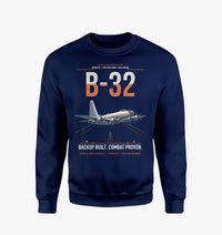 Thumbnail for B-32 Dominator design on navy blue sweatshirt