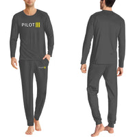 Thumbnail for Pilot & Stripes (3 Lines) men pajamas - Gray
