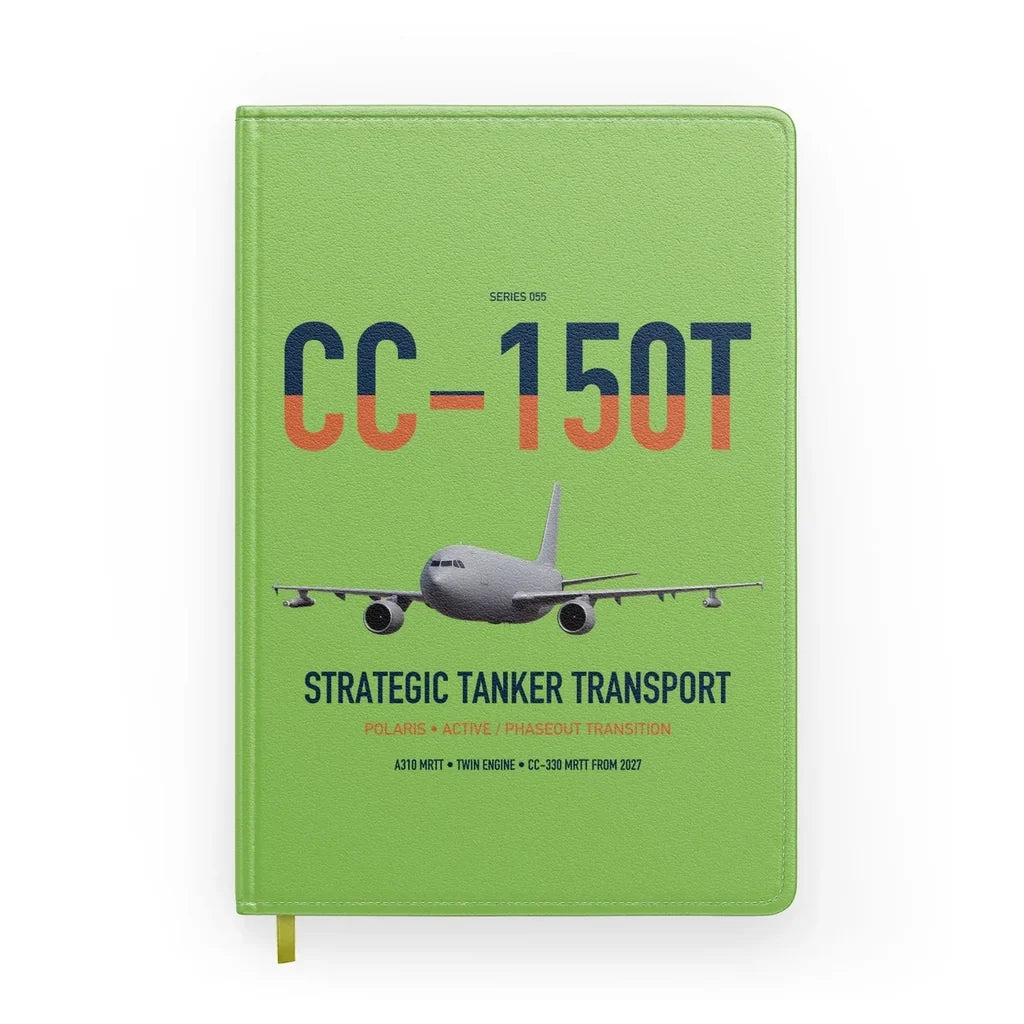 Airbus CC-150T Polaris design on light green notebook