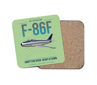 Thumbnail for F-86F Sabre design on light green 1 piece coaster
