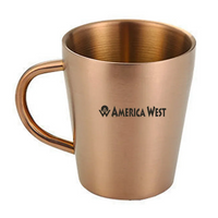 Thumbnail for America West Airlines Stainless Steel Coffee mug in rose gold