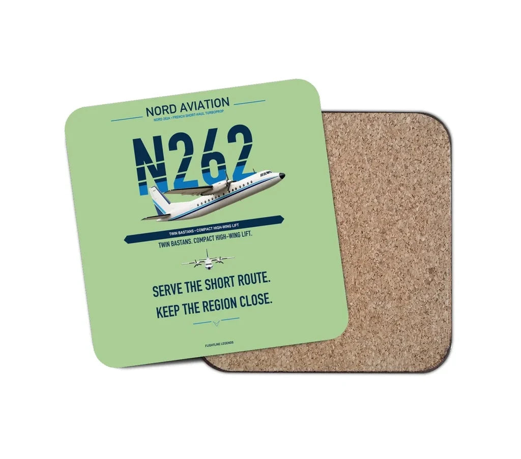 Nord 262A design on light green 1 piece coaster