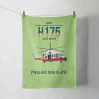 Thumbnail for Airbus H175 design on light green towel