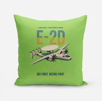 Thumbnail for E-2D Advanced Hawkeye design on light green pillow