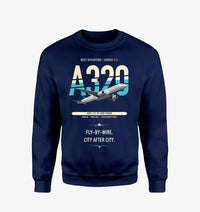 Thumbnail for Airbus A320 design on navy blue sweatshirt