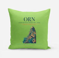 Thumbnail for Ahmed Ben Bella Airport (ORN) design on light green pillow