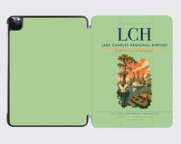 Thumbnail for Lake Charles Regional Airport (LCH) design on light green ipad tablet case