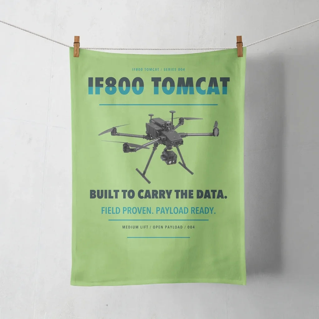 Inspired Flight IF800 Tomcat design on light green towel