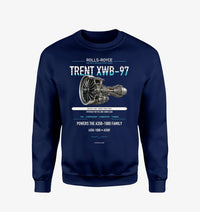 Thumbnail for TRENT XWB-97 design on navy blue sweatshirt