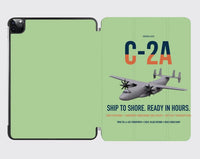 Thumbnail for C-2A Greyhound design on light green ipad tablet case